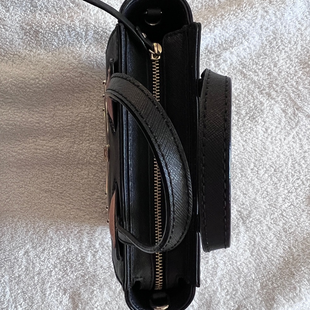 RARE Kate Spade Black Cat Mini Hayden Jazz Things Up Crossbody Bag Satchel - Picture 5 of 8